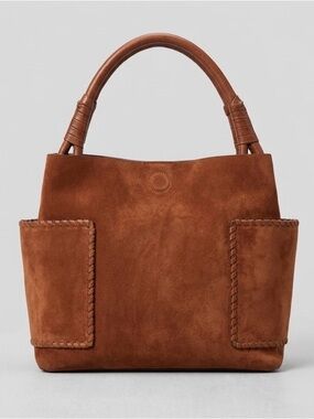 Malibu Skye Chic Tan vegan Suede Shoulder Bag with insert bag